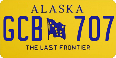 AK license plate GCB707