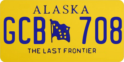 AK license plate GCB708
