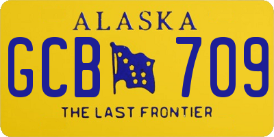 AK license plate GCB709