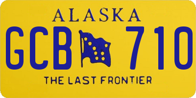 AK license plate GCB710