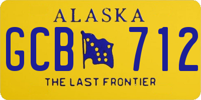 AK license plate GCB712