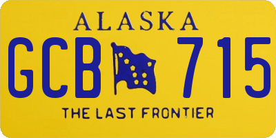 AK license plate GCB715