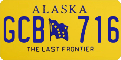 AK license plate GCB716