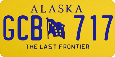 AK license plate GCB717