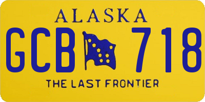 AK license plate GCB718