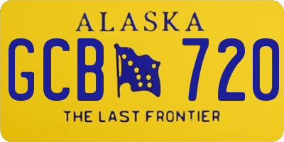 AK license plate GCB720