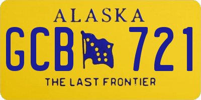 AK license plate GCB721