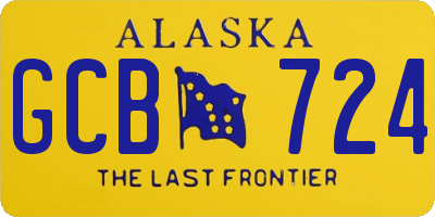 AK license plate GCB724
