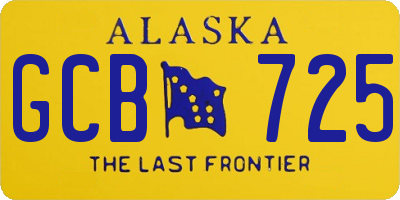 AK license plate GCB725