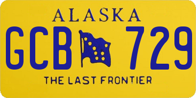 AK license plate GCB729