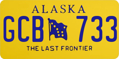 AK license plate GCB733
