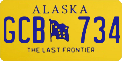 AK license plate GCB734