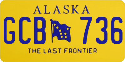 AK license plate GCB736