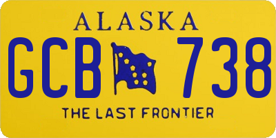 AK license plate GCB738