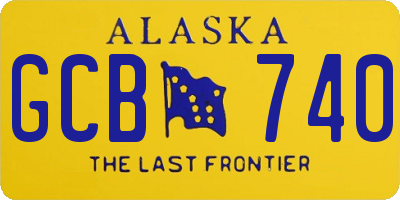 AK license plate GCB740
