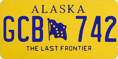 AK license plate GCB742