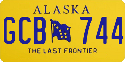 AK license plate GCB744