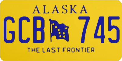 AK license plate GCB745