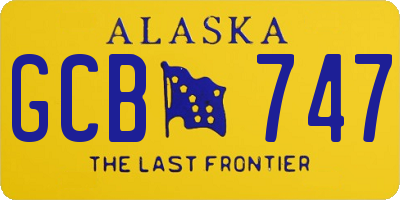 AK license plate GCB747