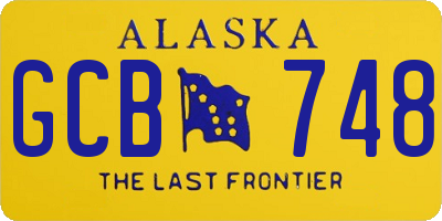 AK license plate GCB748