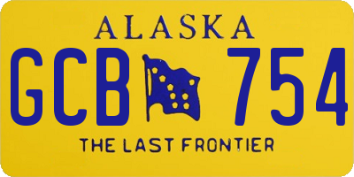 AK license plate GCB754