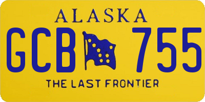 AK license plate GCB755