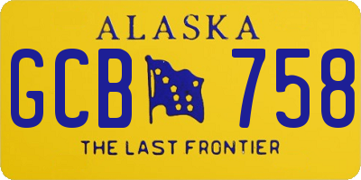 AK license plate GCB758
