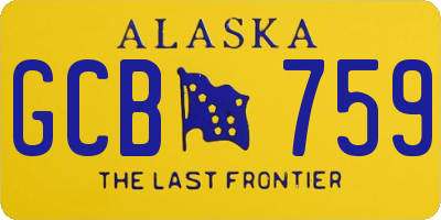 AK license plate GCB759