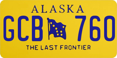AK license plate GCB760
