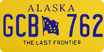 AK license plate GCB762