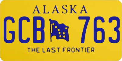 AK license plate GCB763