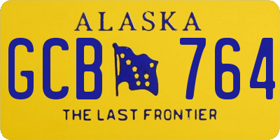 AK license plate GCB764