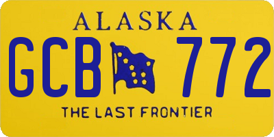 AK license plate GCB772