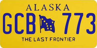 AK license plate GCB773