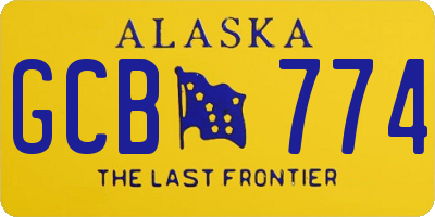 AK license plate GCB774
