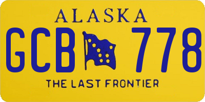 AK license plate GCB778