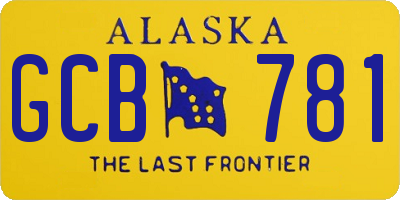 AK license plate GCB781
