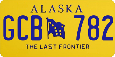 AK license plate GCB782