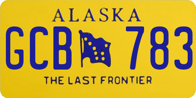 AK license plate GCB783