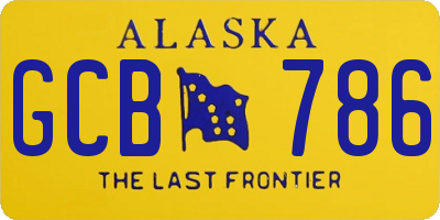 AK license plate GCB786
