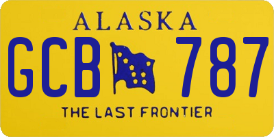 AK license plate GCB787