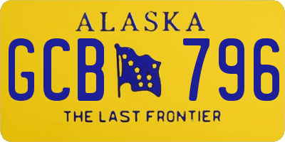 AK license plate GCB796