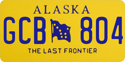 AK license plate GCB804