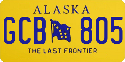 AK license plate GCB805