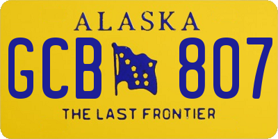 AK license plate GCB807