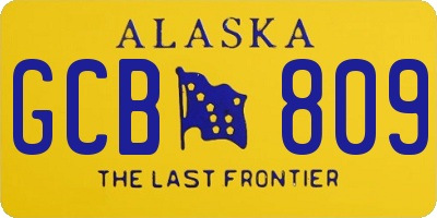 AK license plate GCB809