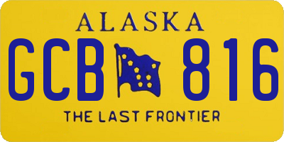 AK license plate GCB816