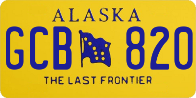 AK license plate GCB820