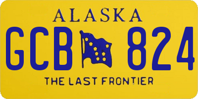 AK license plate GCB824