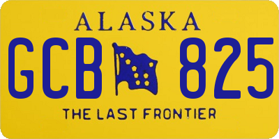 AK license plate GCB825